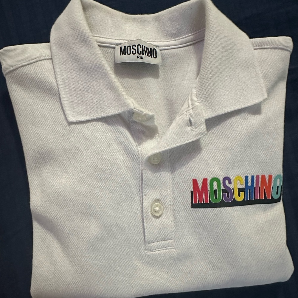 White Moschino polo shirt